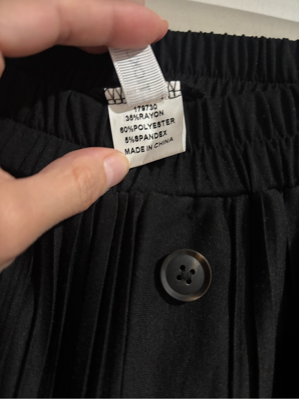 Tickled Teal Black Pleated Button-Front Maxi Skirt NWOT - Picture 3 of 3